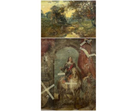 English School (18th/19th century): Portrait of Charles I mounted, oil on canvas unsigned 74cm x 60cm; Hamilton James Glass (