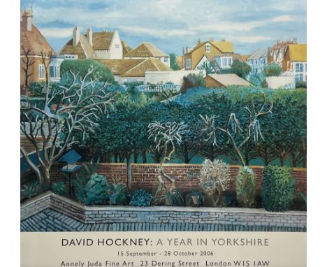 After David Hockney (British 1937-): 'A Year in Yorkshire', exhibition poster pub. Annely Juda Fine Art, London 2006, 61cm x 