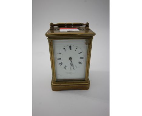 English Brass Carriage Clock - Goldsmiths Alliance Cornhill London