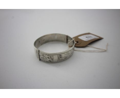 Silver decorated bangle (marked Birmingham 1956)