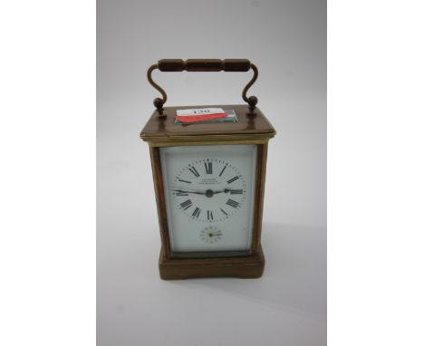 Brass Carriage Clock - part glass missing, by J C Vickery, Regents Street London