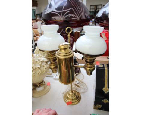 Brass double student lamp