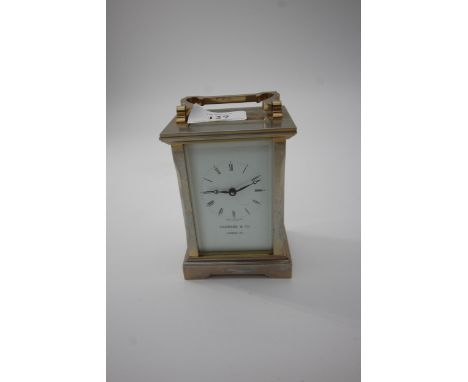 English modern Carriage Clock by Garrard & Co London