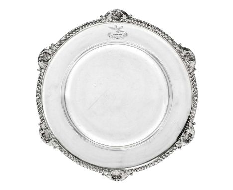 A George V Silver Second-Course Dish, by S. J. Phillips, London, 1914, shaped circular and with shell and foliage heightened 