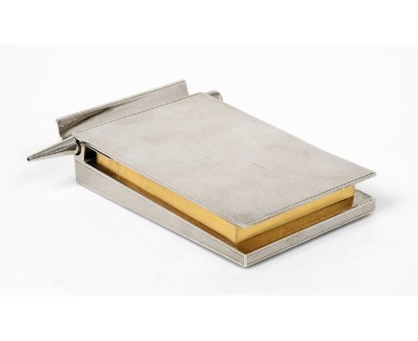 An Elizabeth II Silver Notepad and Pencil, by Asprey, The Notepad London, 1962, The Pencil Birmingham, 1960, each with engine