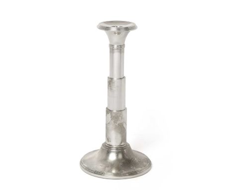 An Elizabeth II Silver Telescopic-Candlestick, by Asprey, Birmingham, 1997, on reeded domed base, with plain tapering stem an