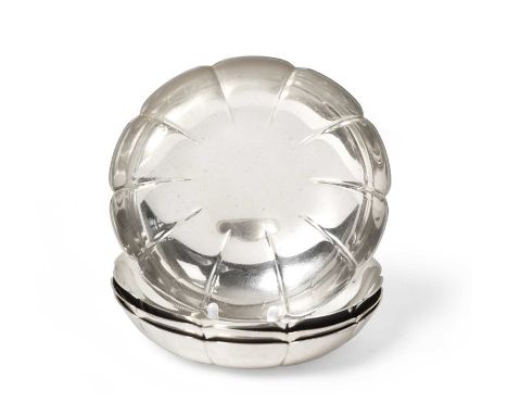 A Set of Four Elizabeth II Silver Dishes, by Stephen J. Rose, London, 1962, each fluted circular, 12.5cm diameter, 15oz 7dwt,