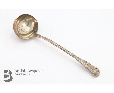 Victorian silver ladle, London hallmark dated 1839, mm Charles Lias, approx 300 gms.&nbsp;