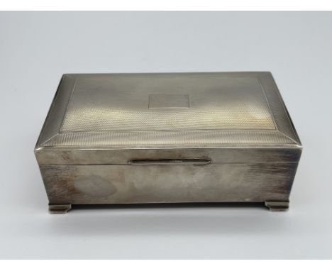 Hallmarked Silver Cigarette Box. 
Total Weight 484gr. 