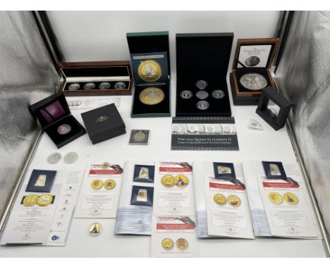 Collection of Commemorative Coins to include Solid 925 Silver Examples. 