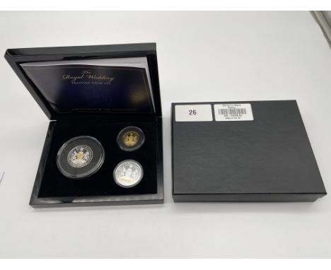 The Royal Wedding Prestige Coin Set 2018 - The Royal Wedding Silver Piedfort 925 Sterling Silver, The Royal Wedding Gold Doub