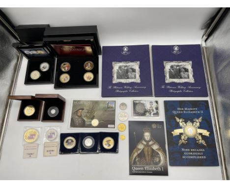 Collection of Commemorative Coins to include Solid 925 Silver Examples. 