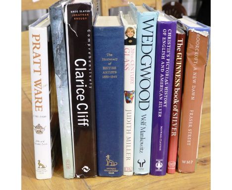 Collection of antique reference books including comprehensively Clarice Cliff. P&amp;P Group 3 (£25+VAT for the first lot and