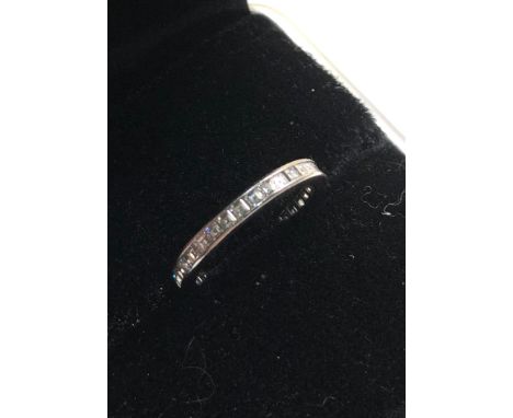 Tiffany &amp; co platinum and diamond eternity ring, Ring size J