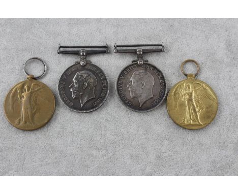 WW1 Medal Pairs  Full Size Named SS7691 S.A Mitchell ABRN  &amp; 72591 Gunner J.W King - Royal Artillery   Items are in vinta