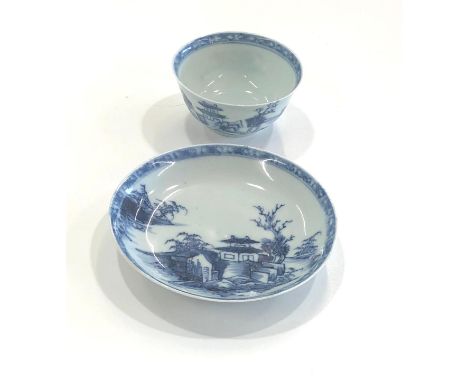 Nanking cargo Chinese shipwreck Pagoda riverscape tea bowl and saucer c1750 Christies 5066 