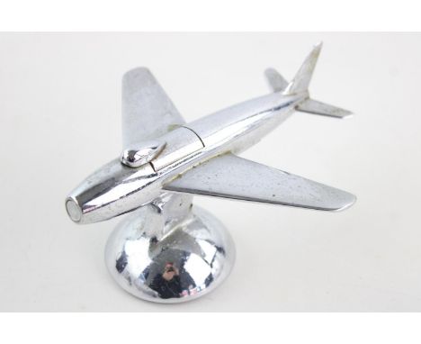 Vintage Dunhill jet plane chrome cigarette table lighter  No. 872899 