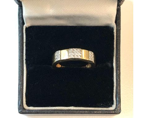 18ct gold and diamond dress ring weight 3.3g 