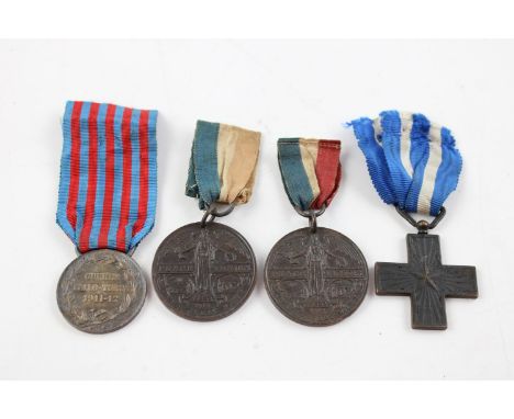 WW1 Era medals  inc Italian merit cross, Italian Turkish Medal 1919 peace items are in vintage condition signs of age &amp; w