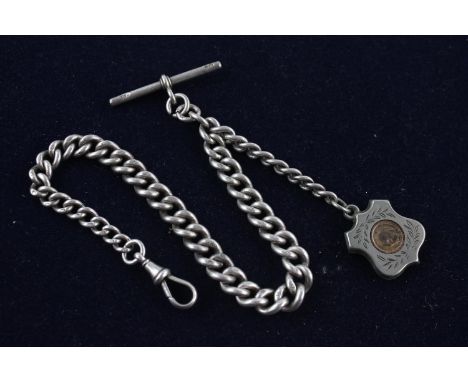 Hallmarked sterling silver 30cm total length  In vintage condition  Signs of age &amp; wear Dog clip in good working order co