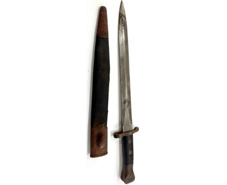 Victorian bayonet and scabbard markings to blade 