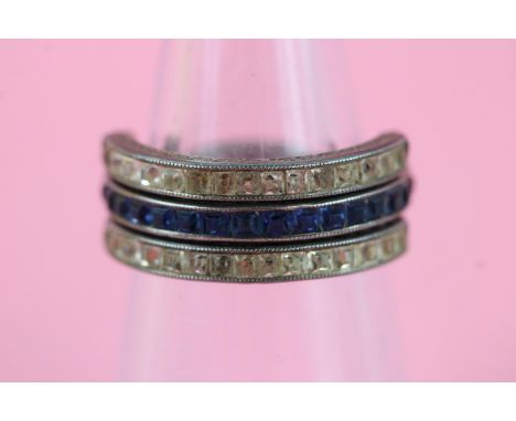 Vintage day and night flip-over .935 silver ring, size K 1/2 (3.6g),&nbsp;Good condition however missing 2 red stones