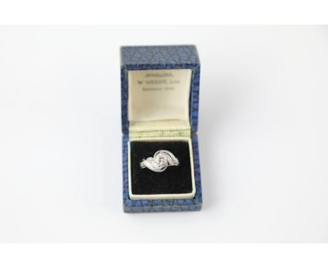 Stunning mid century modernist high crowned diamond set cocktail ring,&nbsp;In the auctioneers opinion the diamond looks clea