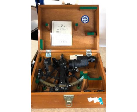 vintage boxed Japanese sextant named Tamaya &amp; co ltd ginza Tokyo 