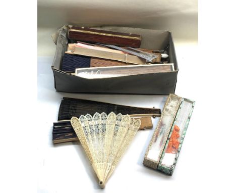 Large collection of vintage fans 