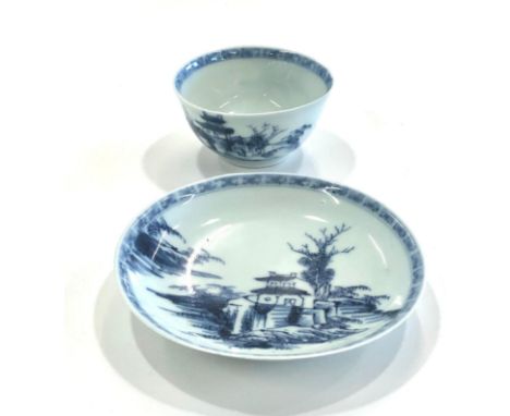 Nanking cargo Chinese shipwreck Pagoda riverscape tea bowl and saucer c1750 Christies 5066 