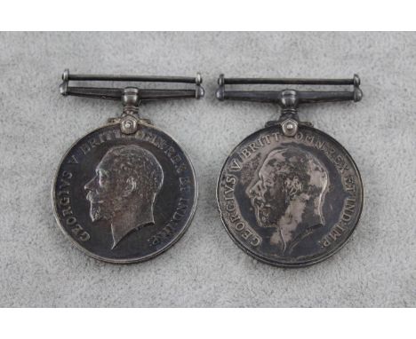 WW1 medals full size named 15175 private T.Holmes - South Wales Borderers &amp; 37613 Private W.Allen - York &amp; Lancs  Ite