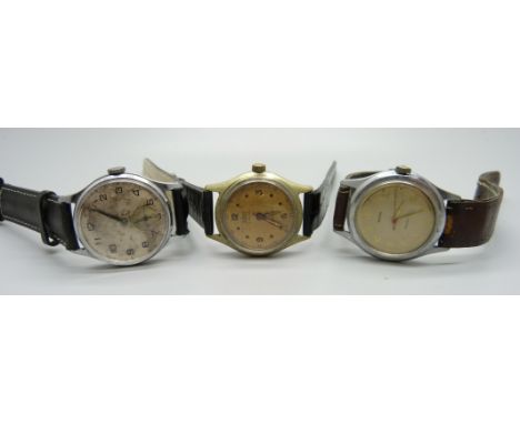 Three vintage wristwatches; Fears, Roxy and one other 