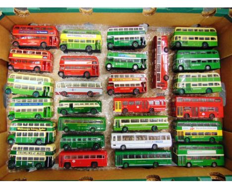 TWENTY-SEVEN ASSORTED 1/76 SCALE DIECAST MODEL BUSES   by Exclusive First Editions and others, most mint or near mint, all un