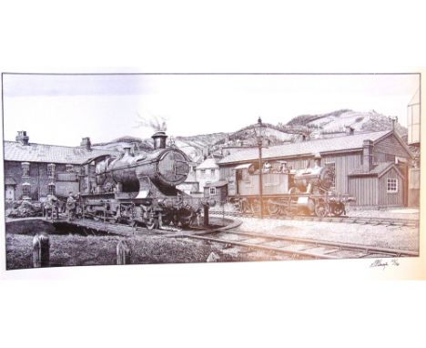RAILWAYANA - SIMON BOWDITCH (BRITISH, B.1950)  'Change at Yeovil Junction', monochrome print, limited edition 19/150, signed 