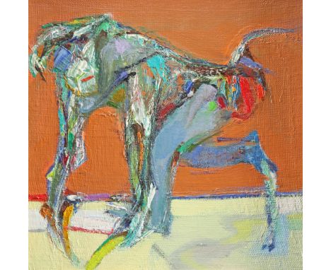 ‡Sir Robin Philipson RA, PPRSA, FRSE, RSW (1916-1992) Monkey II Oil on canvas laid on board 29.7 x 30cm Provenance: The Scott