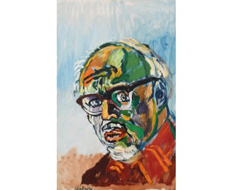 ‡John Bratby RA (1928-1992) Self-portrait Signed John Bratby (lower left) Oil on canvas 68.7 x 43.4cm Provenance: Collection 