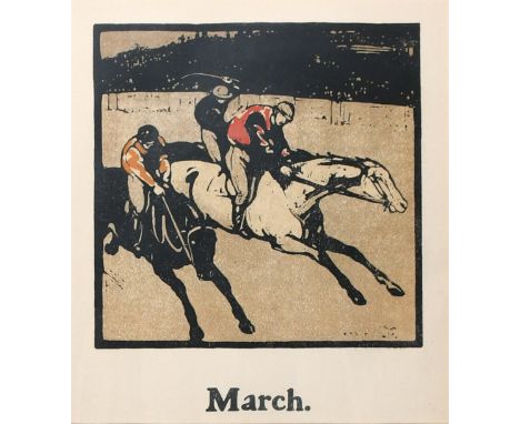 Sir William Nicholson (1872-1949) An Almanac of Twelve Sports as Months of the Year Twelve, each lithograph Each 25.8 x 23cm,