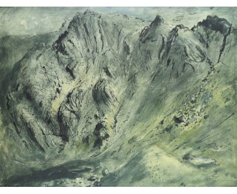 ‡After John Piper Slopes of Glyder Fawr, Llyn Idwal, Caernarvonshire Lithograph 53.7 x 69.7cm