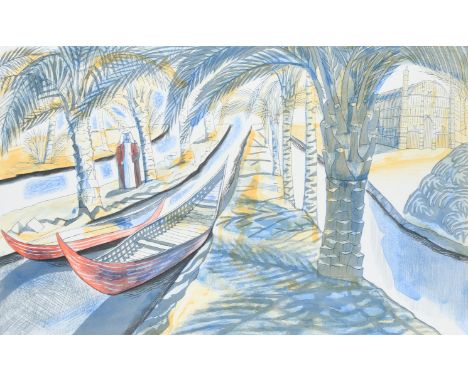 ‡Edward Bawden CBE RA (1903-1989) Among the Marsh Arabs Signed, numbered and inscribed Among the Marsh Arabs 29/75 Edward Baw