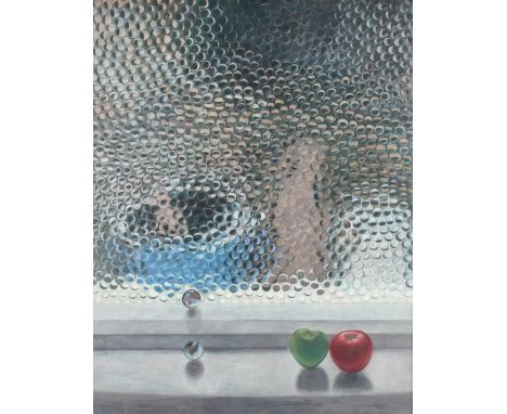 ‡Roy Holt (1942-2007) Hammered Glass Window Signed and dated R B Holt/JAN 79 (lower left) Tempera on board 44.1 x 35.3cm Prov