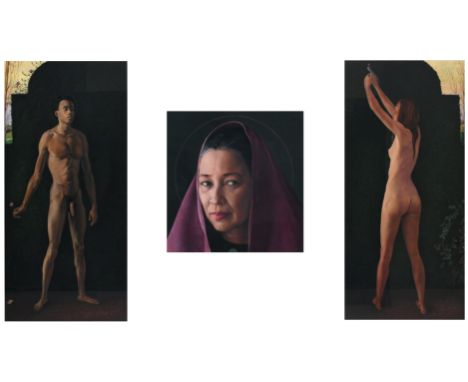 ‡Norman Douglas Hutchinson (1932-2010) Adam; Eve; Magdalene II Three, 'Magdalene II' signed with initial and dated N/93 (uppe