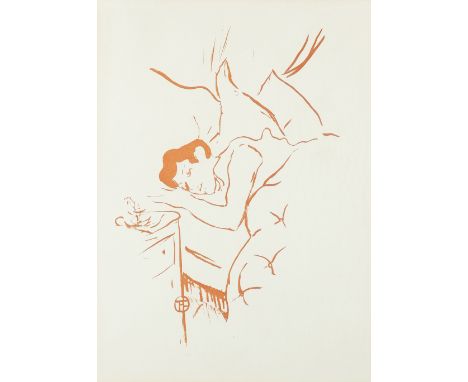 Henri de Toulouse-Lautrec (French 1864-1901) Ta Bouche (Wittrock 7) Lithograph in brown 25.4 x 18cm (image)