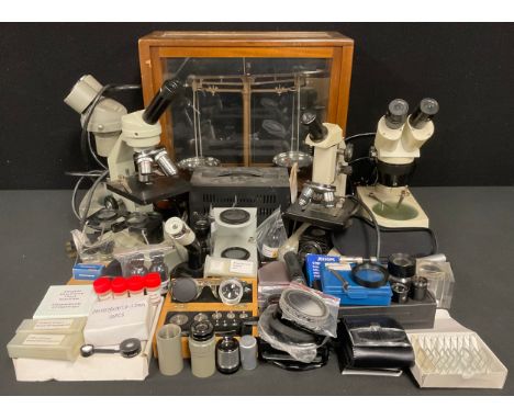 Scientific Instruments - a Services electronic binocular microscope, serial no.KS68567; other electronic binocular and monocu