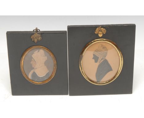 A pair of Victorian portrait miniatures, of Quaker ladies, one inscribed Emily Morgan, The Quaker Lady to verso, watercolours