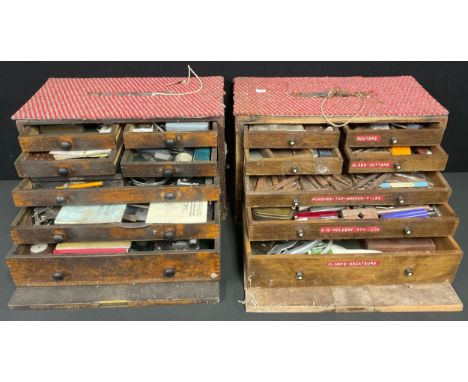 Tools - a collection of engineering tools, including bore gauges, micrometers, callipers, tap wrenches, punches, die nuts, et