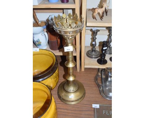 20th Century brass alter candlestick