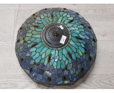 A Tiffany style lamp shade with dragonfly decoration 42cm diameter.