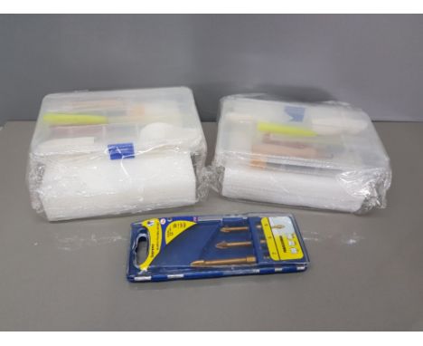 2× sets of needle felting kits + 1 set of glass &amp; tile drills