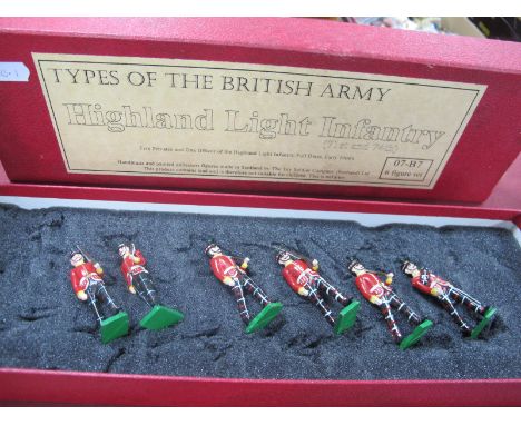 A Highland Light Infantry #07-B7 White Metal Model Six Figure Set, to include five Privates and one Officer of The Highland L