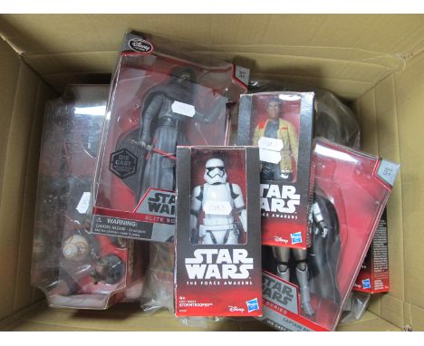 Eight Miniature Card Backed Star Wars Figures, three boxed minature Star Wars figures, two Elite series figures and a boxed f